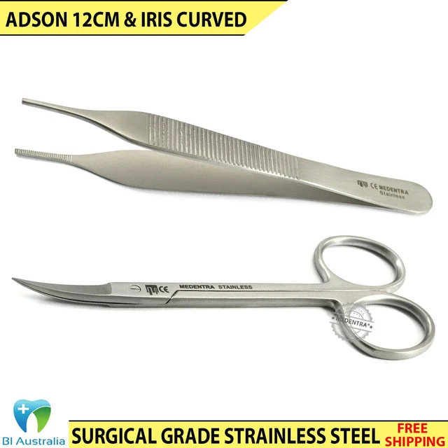 Set De 3 Ciseaux Iris En Acier Inoxydable Pour Suture, Dissection Tissulaire Et Usage Médical/dentaire