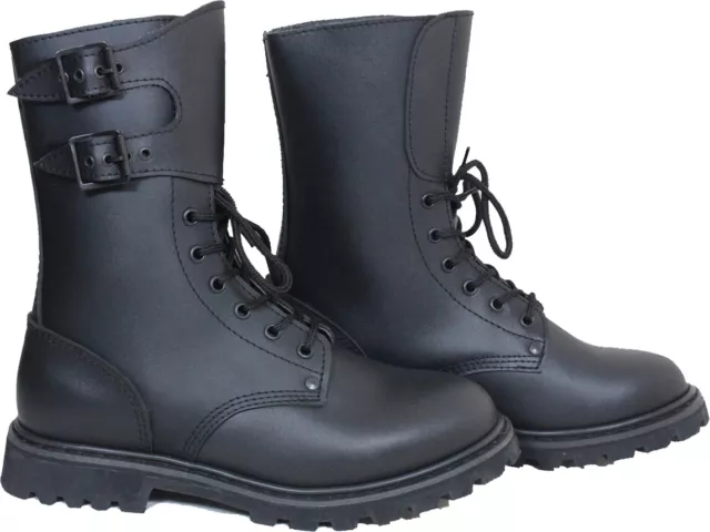 Botas de Hebilla Ranger del Ejercito Francos de Cuero Negro - Zapatos Militares 2