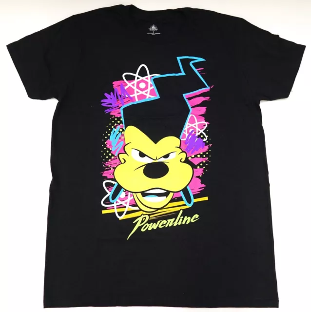 NEW DISNEY PARKS A Goofy Movie Neon Powerline Black TShirt L2XL 24.