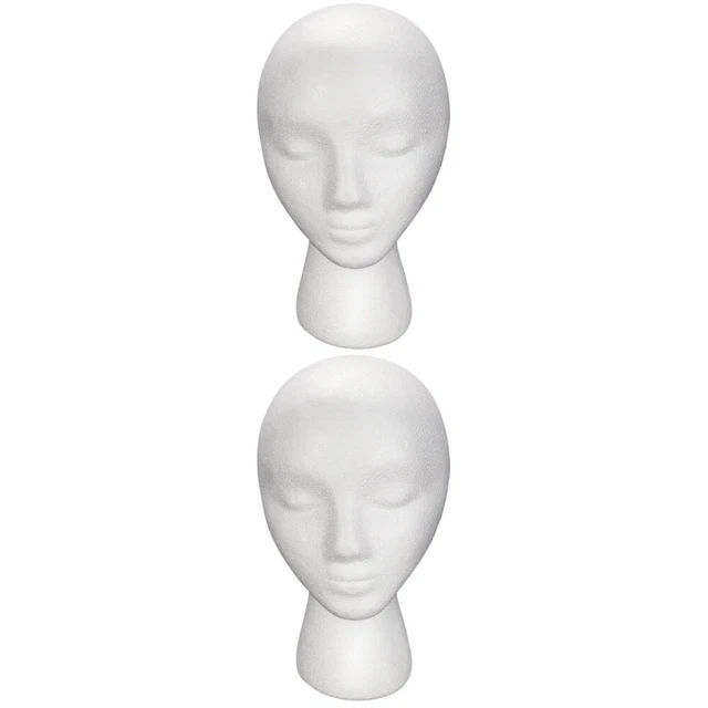 2 piezas de soporte de peluca para cabeza de muñeca estante de almacenamiento
