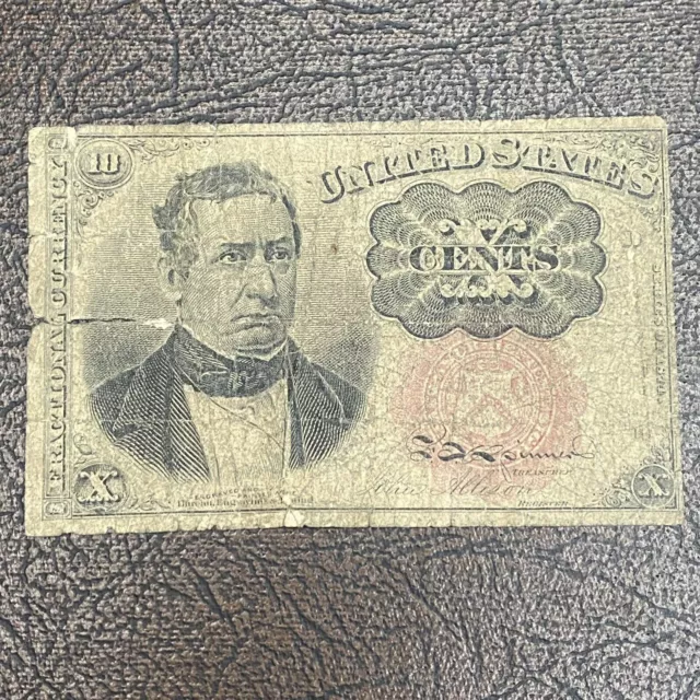 5th Issue 10 Cents Fractional Currency Circulated #52252