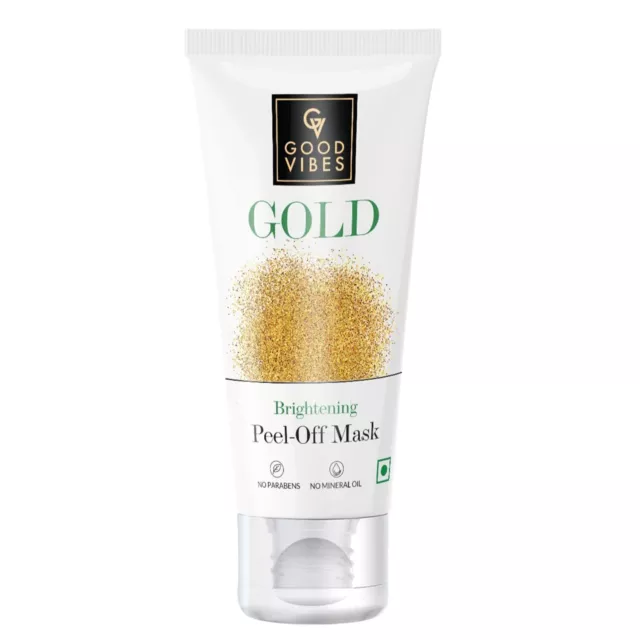 Masque peel-off éclaircissant Good Vibes Gold, antibactérien, tous types de...