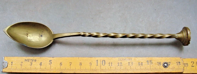 Stößel Löffel Messing Apotheke –Medizinischer Löffel 19 und frühen 20 Jh.