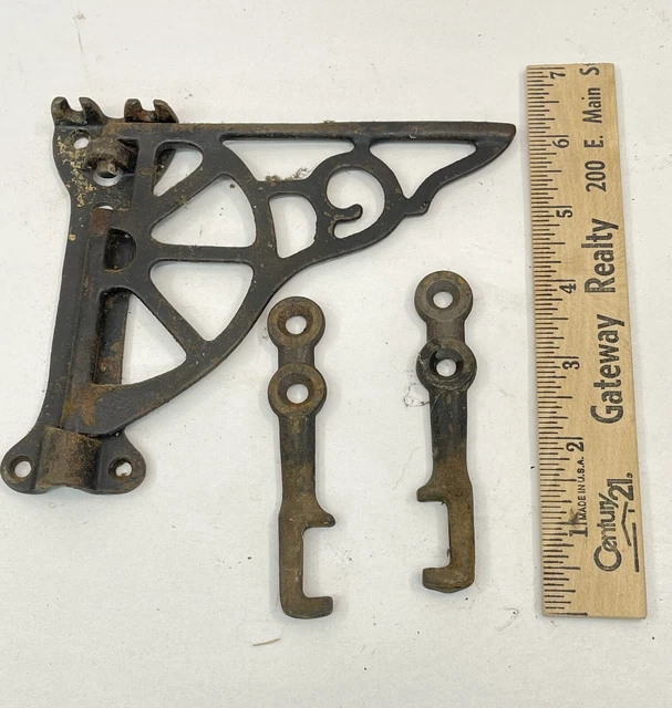 Champion Treadle Sewing Machine Swing Out Leaf Support and Bank Brackets