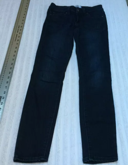 Paige Verdugo Ankle Womens Signature Ultra Skinny Transcend Jeans Sz 24 Mid-Rise