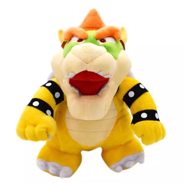 10" Super Mario Bros Bowser Koopa Plush Soft Toys Stuffed Animal Doll Kids Gift