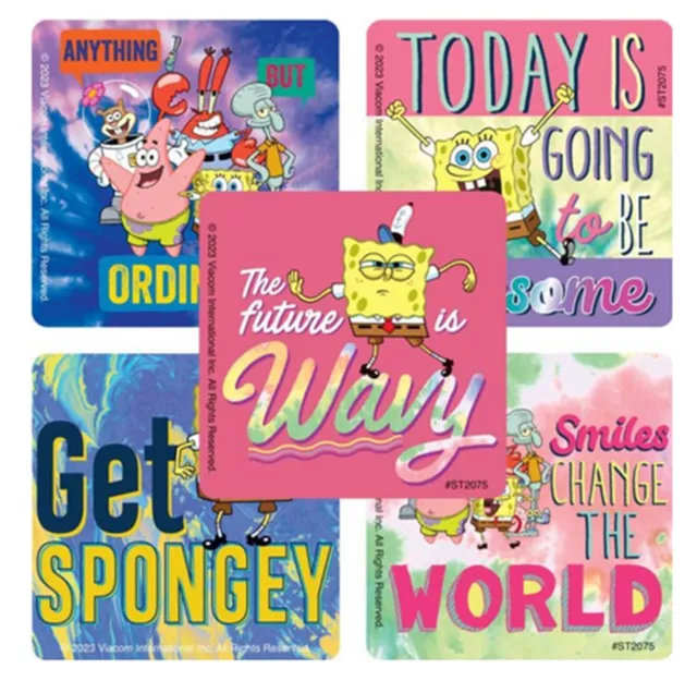 20 Spongebob Squarepants Groovy Stickers Party Favors 2.5" x 2.5" reward 20 Spongebob Squarepants Groovy Stickers Party Favors 2.5" x 2.5" reward