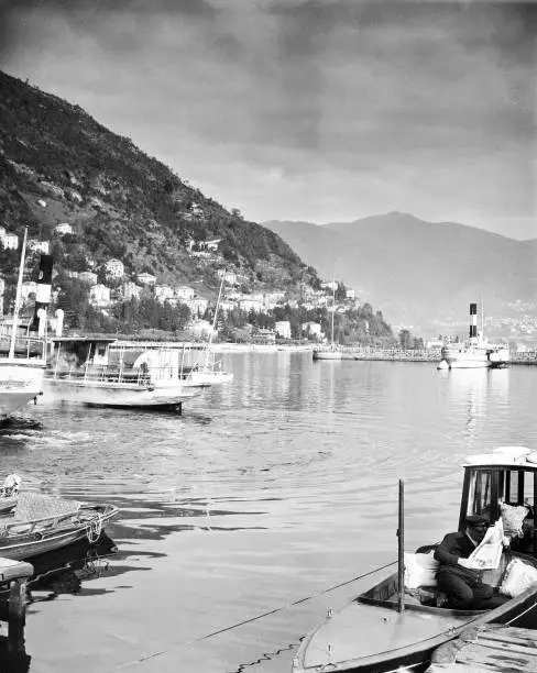 The Lake of Como in Northern Italy, circa 1930 Old Historic Photo