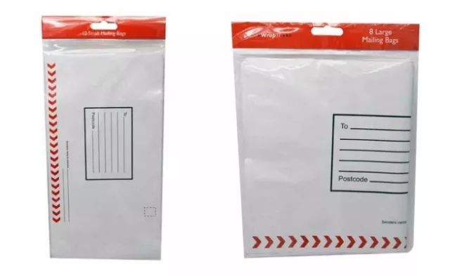 White VERY Strong Postal Mailing bags / Polythene Self Seal Envelopes / Pouches