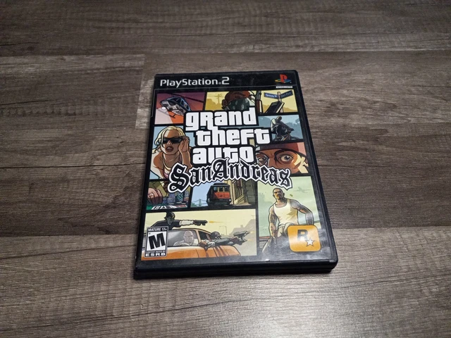 GRAND THEFT AUTO Black Label GTA San Andreas PlayStation 2 PS2 W/ Map ...