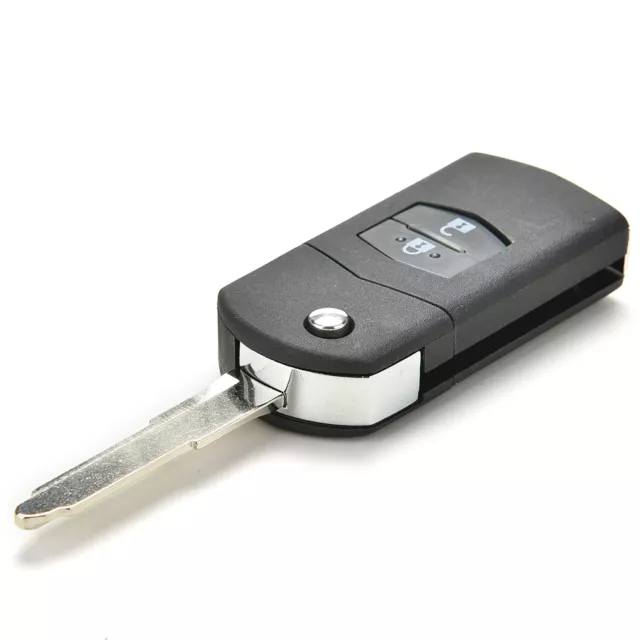 2Button Fob Flip Key Shell fit for MAZDA 3 5 6 Flip Remote Key Case Repla#7H