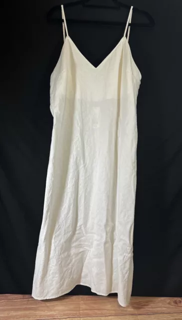 NWT A New Day Linen Blend White Midi Dress Boho Women’s Size XXL Beach