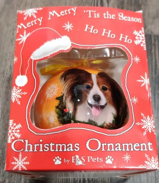 PAPILLON Shatterproof Ball Ornament 3" Collie by E & S Pets