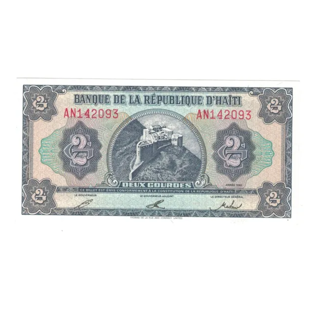 [#146983] Banknote, Haiti, 2 Gourdes, 1992, KM:260a, UNC