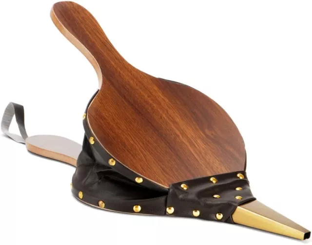 BELLOWS FIREPLACE WOOD Leather Vintage Fire Brass Blower Antique Air