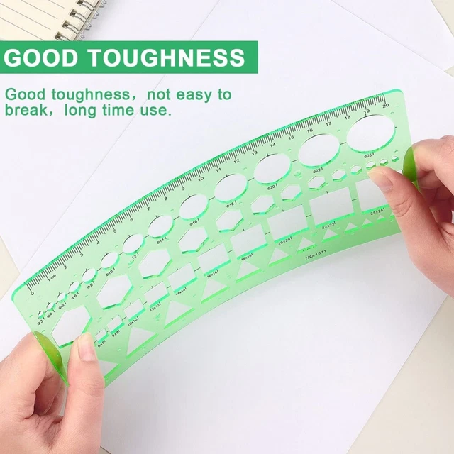 Outil polyvalent de règle d'arpentage et de dessin en plastique pour les mesure