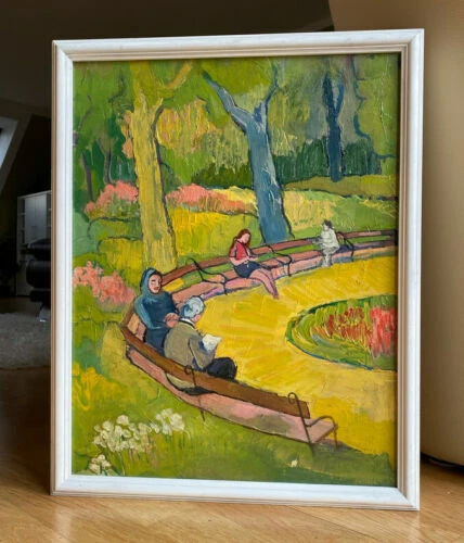 Gabriele Münter-Kreis-Schule? Im Park. Nicht signiert! Mit Rahmen: 39x49 cm.