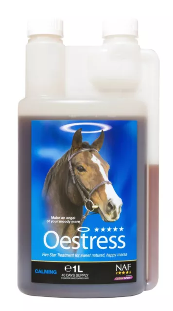 NAF Oestress Liquid 1LTR Calming Hormones Horse Supplement + FREE UK DELIVERY