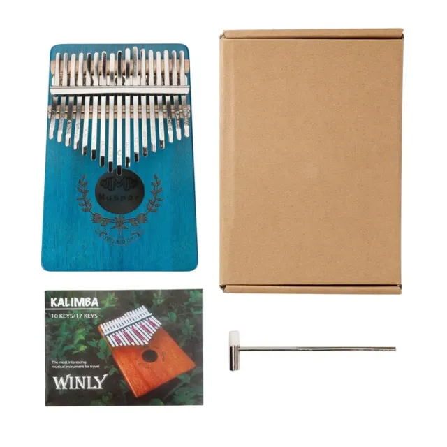 2024- 17 Key Kalimba Solid  Mahogany Body Finger Piano with Garland