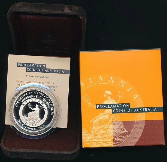 Australia: 2000 $1 Proclamation Coinage Proof 1oz Silver, cased