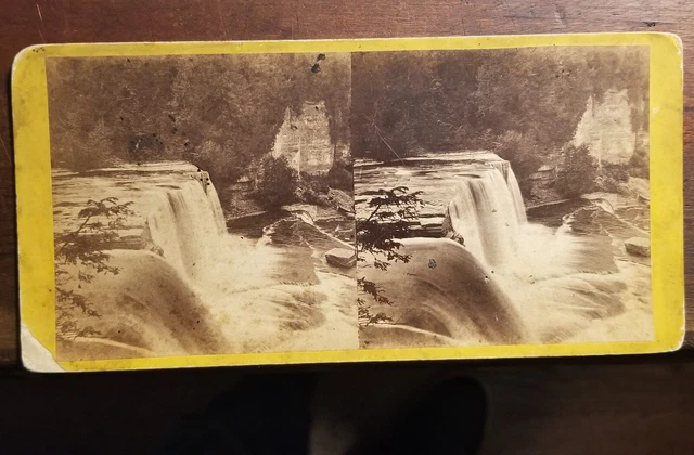 Anthony Stereoview of High Fall from Store, Trenton Falls, NY