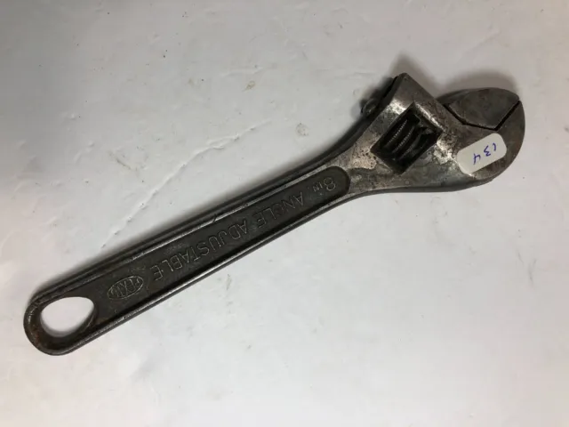 Rare Vintage Peck Stow & Wilcox Co. "PEXTO" 8" Adjustable Crescent Wrench USA