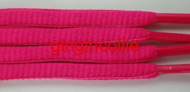 Cordones de Zapatos Ovalado 8mm x 130cm 2 Pares para Fucsia