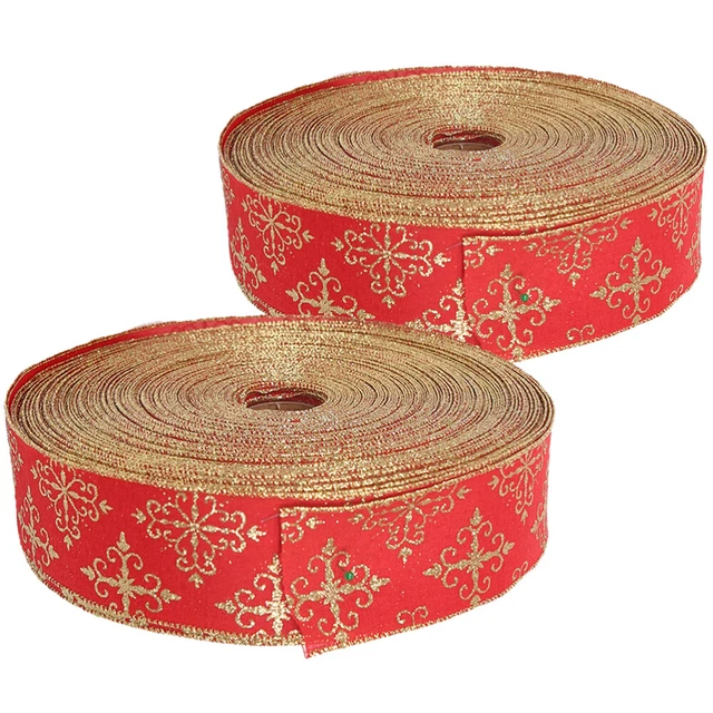 2pcs christmas gift wrapping ribbon Weihnachten Geschenk Bänder Urlaub Verpackun