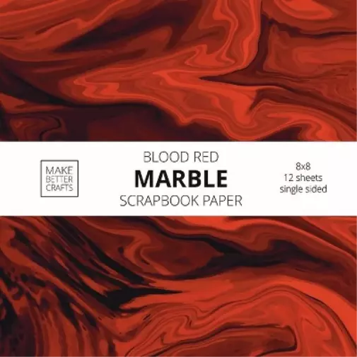 Blood Red Marble Scrapbook Paper (Poche)