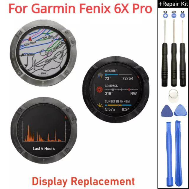 For Garmin Fenix 6X Pro Watch LCD Display Screen Digitizer Assemblys Repair Part