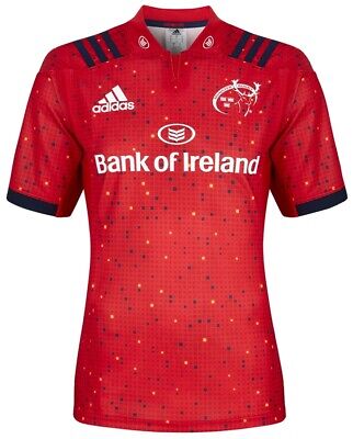 Munster Rugby Irlande adidas 2018/19 Maillot Domicile Rouge Taille 8 M Neuf