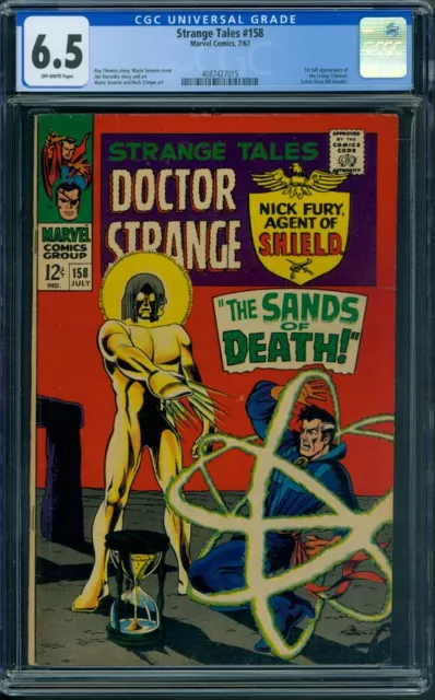 Strange Tales #158 CGC 6.5 OW (1st full app of The Living Tribunal)