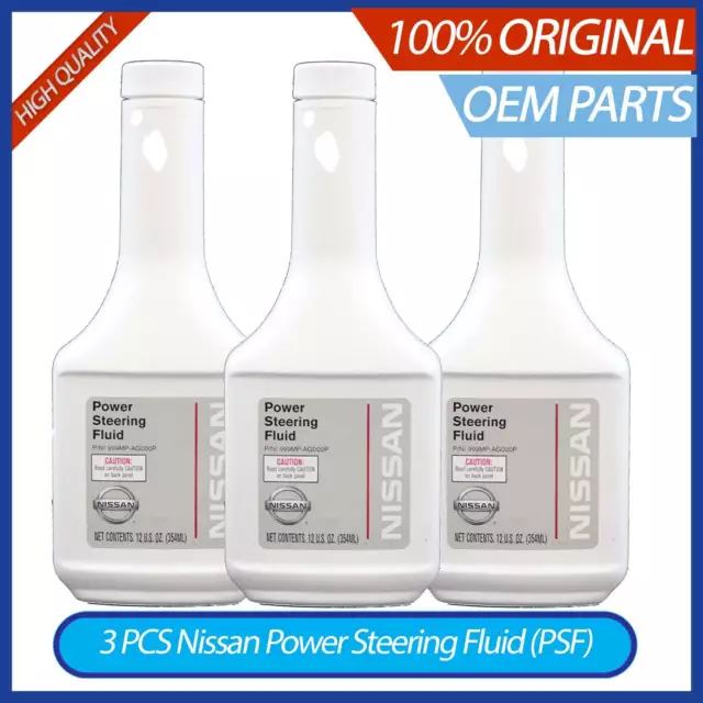 (Pack of 3) Genuine Nissan Power Steering Fluid (PSF) - 999MP-AG000P