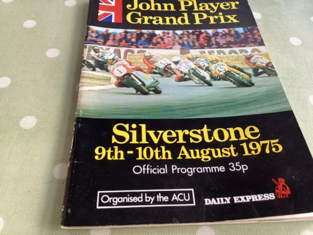 1975 John Player Grand Prix Silverstone Barry Sheene Trident Ad Programme