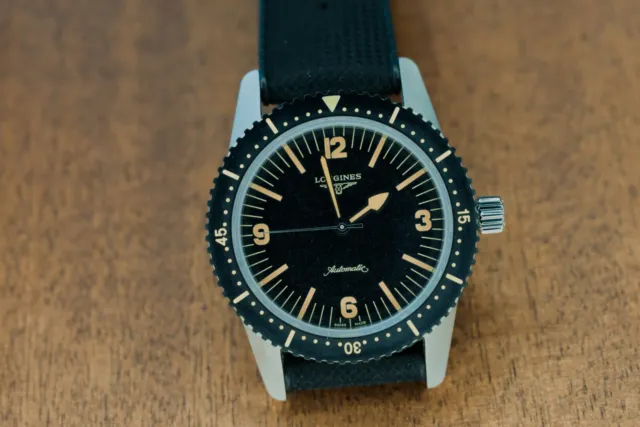 Longines Heritage Skin Diver orologio da uomo quadrante nero - L2.822.4.56.9