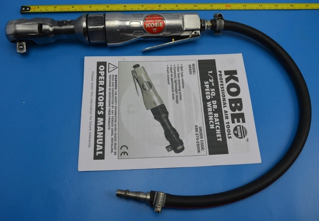 KOBE Professional SR500 Air Ratchet Wrench. 1/2" Square drive. With Hose.