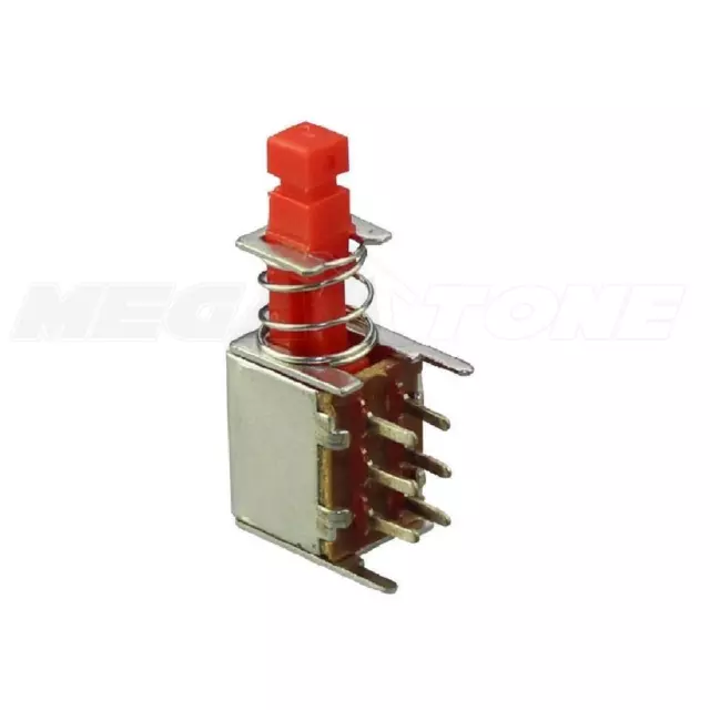 (1 PC) DPDT Latching Push Button Switch On-On PC-Pin Right Angle - USA SELLER!!!