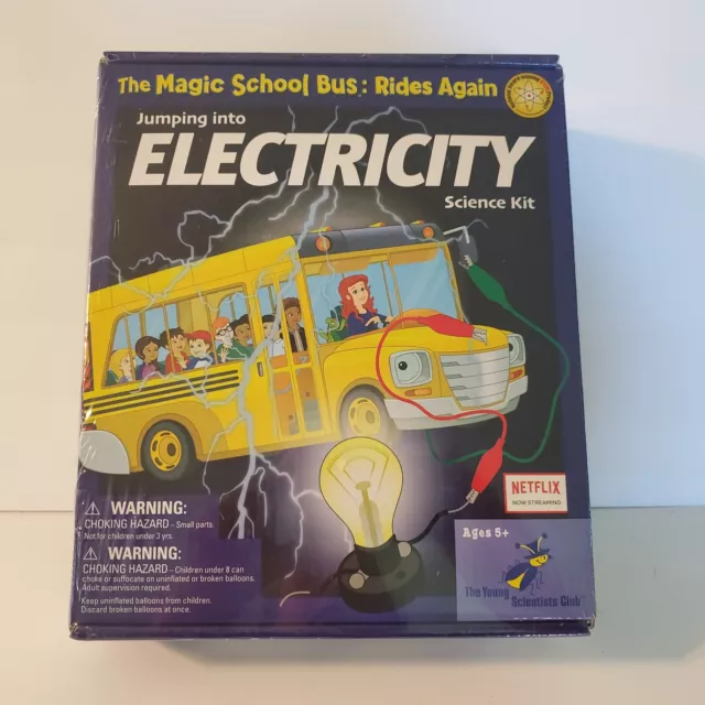 THE MAGIC SCHOOL Bus - Jumping into Electricity Scientist Experiment ...