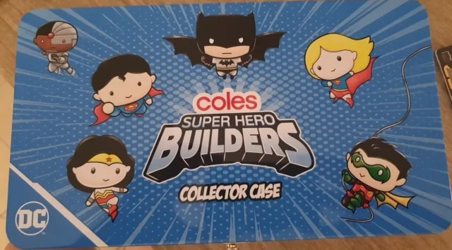 Coles Super Hero Builders Collector Case And Complete Set Of Builders