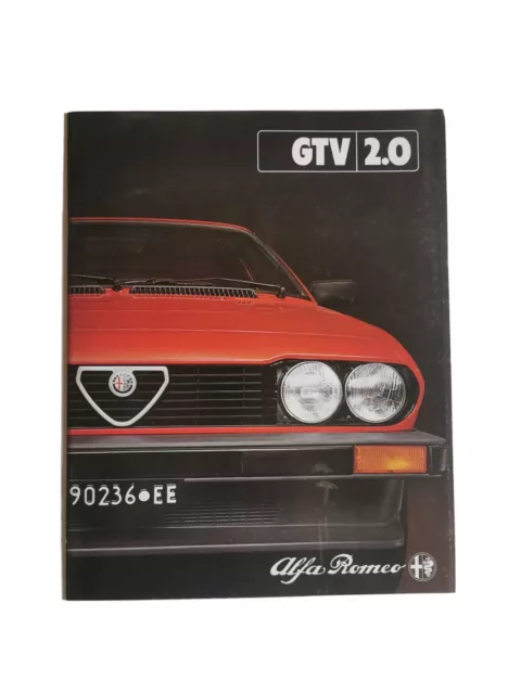 Brochure Depliant Originale Alfa Romeo Gtv 2.0 In Italiano