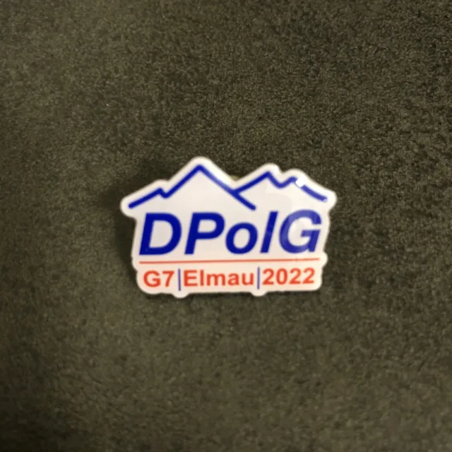 G7 Gipfel Anstecker Pin Elmau 2022 Polizei Bayern DPOlG Gewerkschaft Gipfel SEK