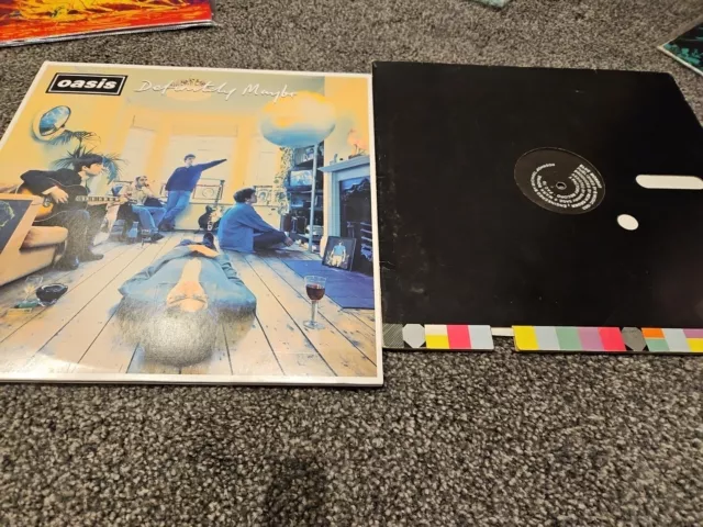 Pair Vinyls Oasis Definitely Maybe 2014 New Order Blue Monday House Clearance