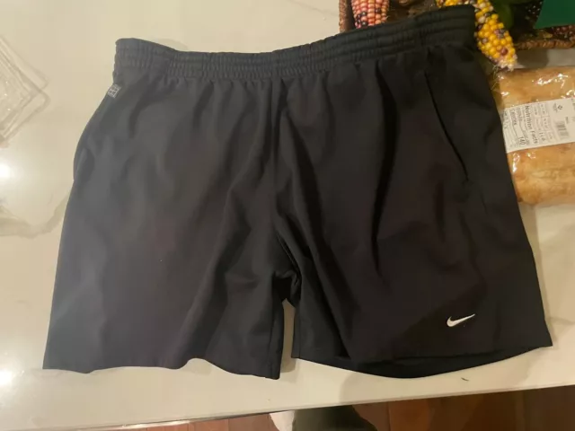 Nike Shorts Adult Extra Large Black Dri-Fit Fast Running Gym Mens