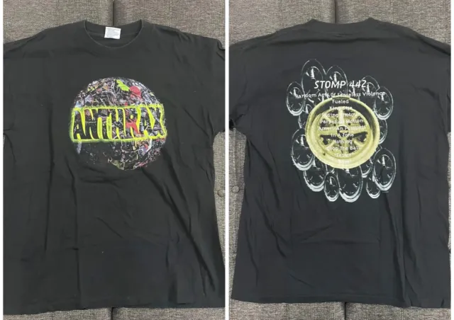 VTG Anthrax STOMP 442 Concert T-Shirt 1995 All Sport XL