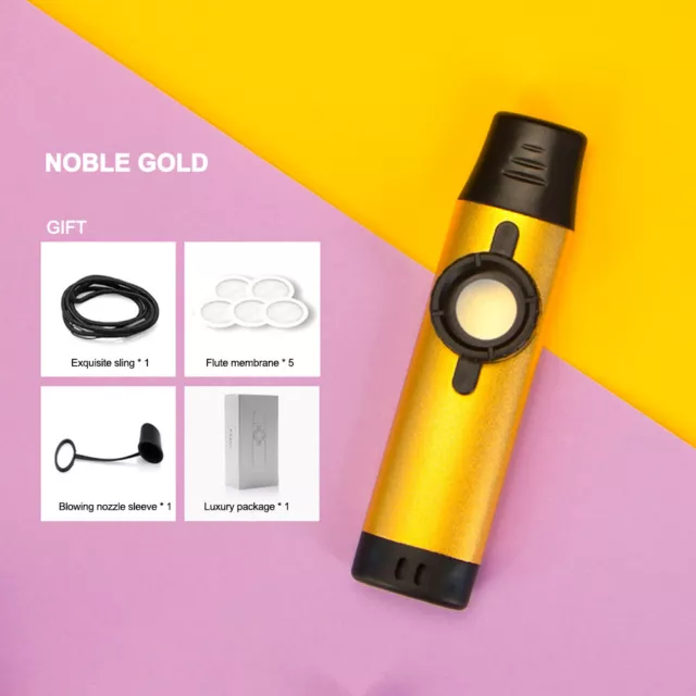 Portable Flutes Aluminum Alloy Kazoo Lightweight Music Lover Gift (Gold)