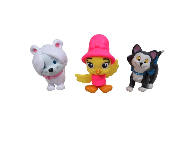 Disney Minnie Mouse Bowtique Snowpuff Puppy Dog Figaro Cat Cuckoo-Loca figures