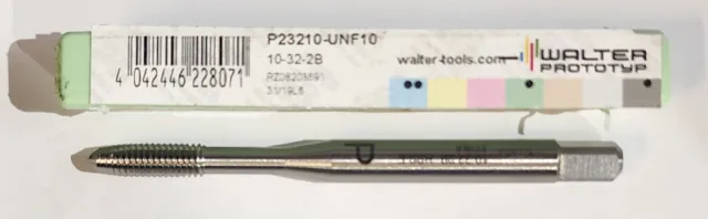 10-32 Class 2B HSS-E P23210-UNF10 Spiral Point Tap Walter Prototyp Bright Finish