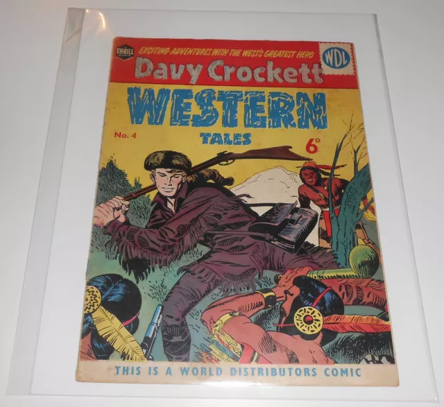 DAVY CROCKETT WESTERN TALES no.4 WDL 1956 JACK KIRBY super-rare UK edition