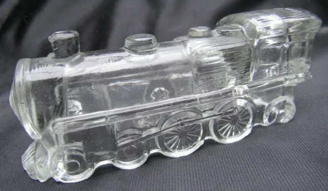 Vintage Glass Locomotive 1028 Train Engine Candy Container