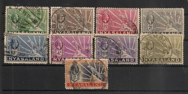 Nyasaland 1934 KGV Set Used